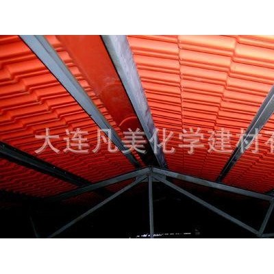 平改坡合成樹脂瓦 橫向UPVC氟塑彩瓦