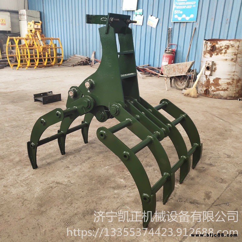 小型勾機(jī)夾草器 挖掘機(jī)草捆夾子 挖掘機(jī)廢鋼爪子 凱正機(jī)械