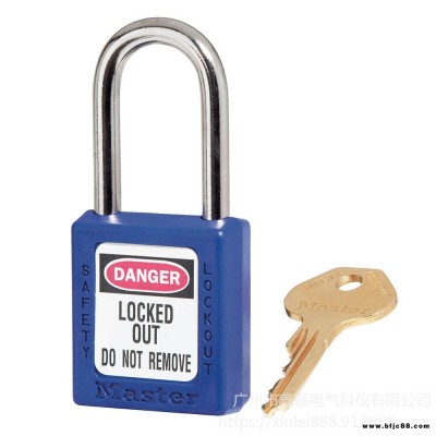 正宗瑪斯特鎖Masterlock 410MCNBLU上鎖卦牌工業(yè)安全掛鎖包裝廠汽車廠代理