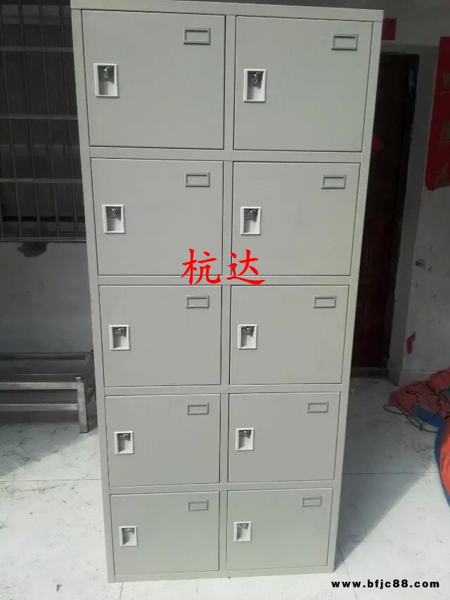 直銷 員工掛鎖十門更衣柜學校宿舍鐵皮衣柜，感應鎖多門更衣柜