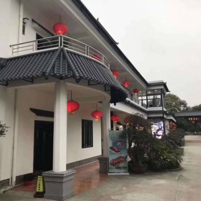 河南仿古一體瓦 圍墻瓦 餐館門頭室內(nèi)裝飾瓦 樹(shù)脂瓦 雙面圍墻瓦