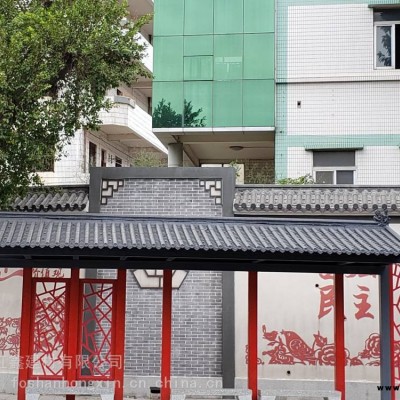 深圳仿古圍墻瓦 門頭室內(nèi)裝飾瓦 屋面瓦 祥云正脊翹角 正吻