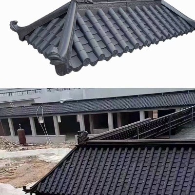 大連仿古瓦 墻頭瓦 遼寧仿古一體瓦 徽派建筑屋面小瓦 塑料小青瓦 大連門頭裝飾瓦