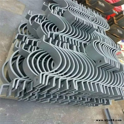 玖眾 雙孔管夾 扁鋼管卡 鞍式管托 管廊支座 大型管道支架  化工廠零部件 廠家