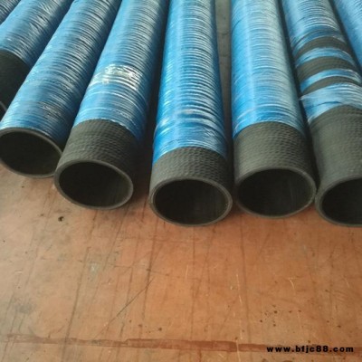 廠家直銷大口徑骨架螺旋鋼絲吸排膠管  耐磨鋼絲骨架夾布輸水膠管