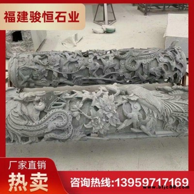 景觀石柱子 廣場龍柱價格 惠安寺廟雕刻廠家