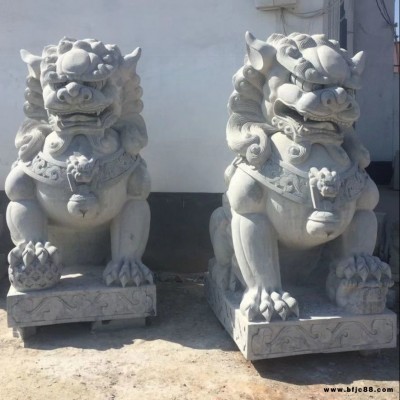 東誠石業(yè) 廠家定制 動物石雕門口石獅子石雕雄獅鎮(zhèn)宅石雕獅子踩繡球石雕