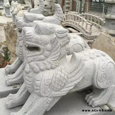 神畫石雕提供大門口擺件小石雕獅子石雕獅子 匯通 青石石雕麒麟 漢白玉石雕麒麟