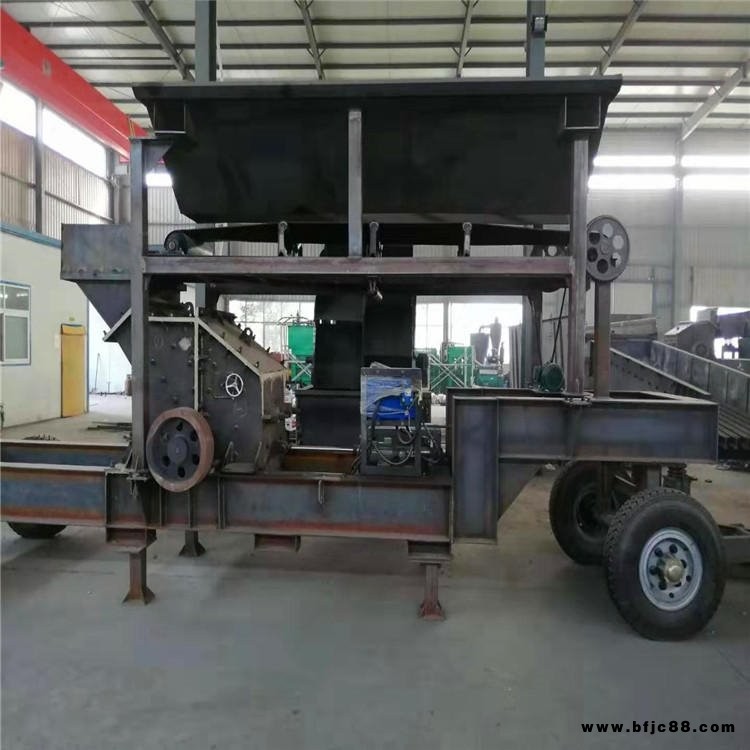 花崗巖錘式破碎機 鵝卵石錘式打砂機 可移動破碎制砂機