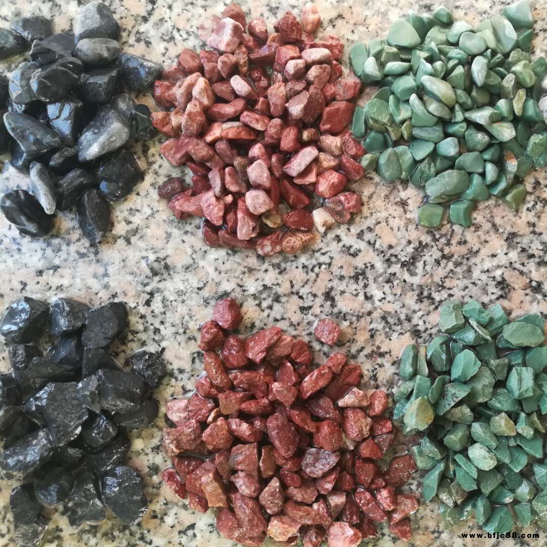 加工 黑色鵝卵石 灰色石子 綠色石子 花崗巖黃色石子 量大價優(yōu)