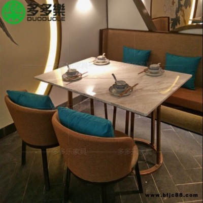 酸菜魚餐廳大理石餐桌 烤魚店優(yōu)質(zhì)時(shí)尚人造大理石餐臺 深圳廠家定制