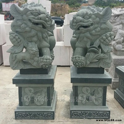 惠安石雕石獅子 石雕動物風(fēng)水神獸 石刻獅子招財(cái)祠堂寺廟供奉擺件