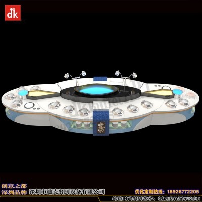 迪克餐廚設備豪華大理石熱餐臺 海鮮冰槽臺 廠家直銷 自助餐廳設備 可定做