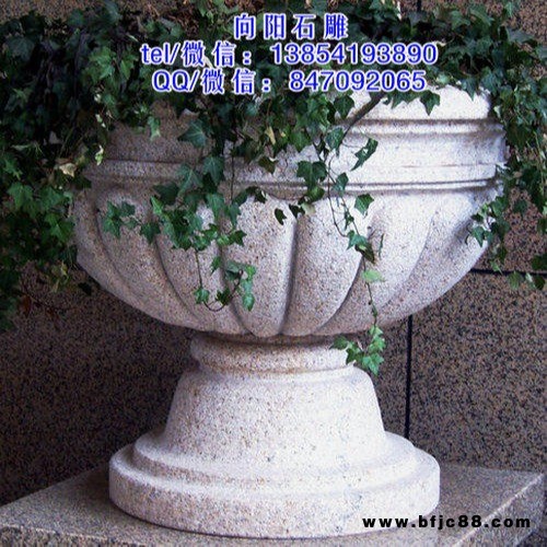 濟(jì)南向陽(yáng)石雕花缽花盆黃銹石黃金麻園林景觀石雕花盆花缽廠家直銷批發(fā)加工定制
