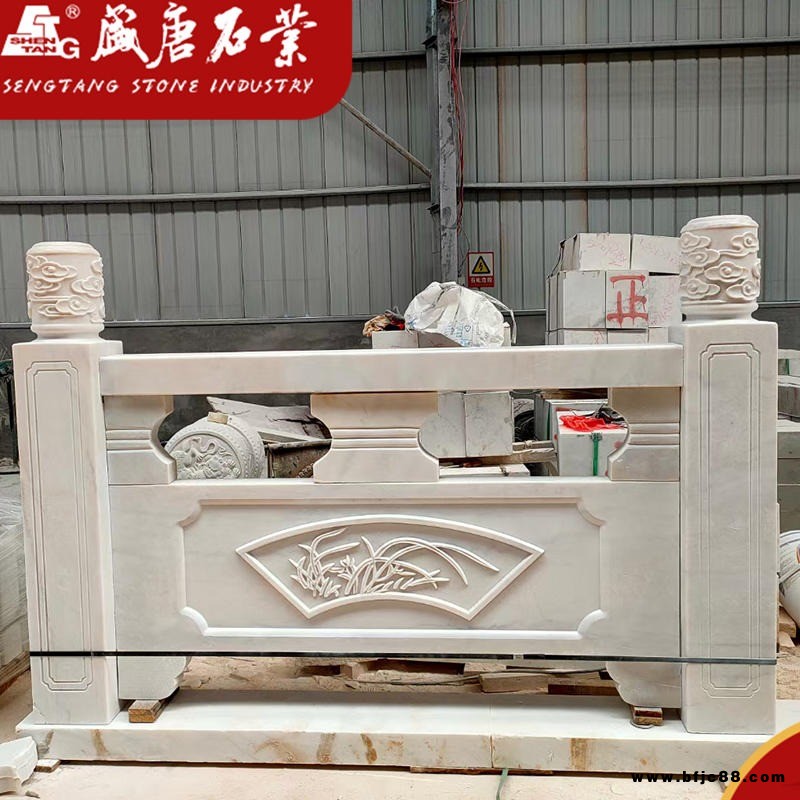 漢白玉石雕欄桿_景觀(guān)石護(hù)欄設(shè)計(jì)_漢白玉河道欄桿定制