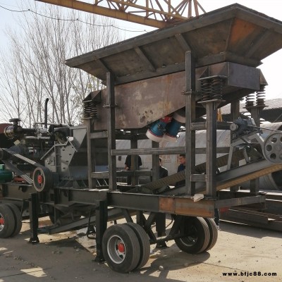 移動式鵝卵石制砂機 昂信600600型移動式花崗巖制沙機 加工定制