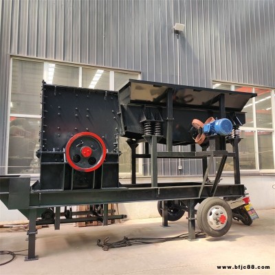 建筑垃圾移動破 花崗巖顎式粉碎機 大口徑箱式破碎站 耀創
