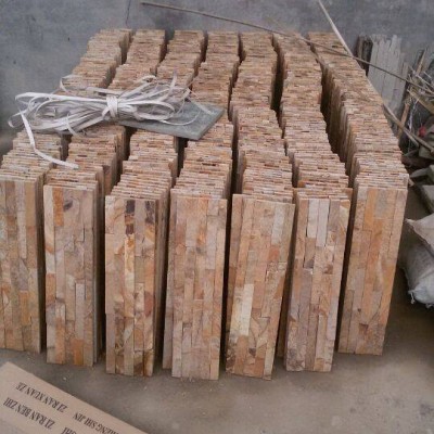 石材廠批發(fā)廣東佛山金木紋文化石廣州米黃自然面文化石東莞別墅外墻天然文化石