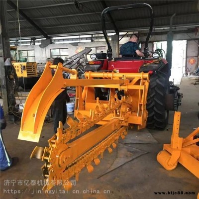 牽引式工地開溝機 天然氣管道挖槽機 路沿石挖溝機