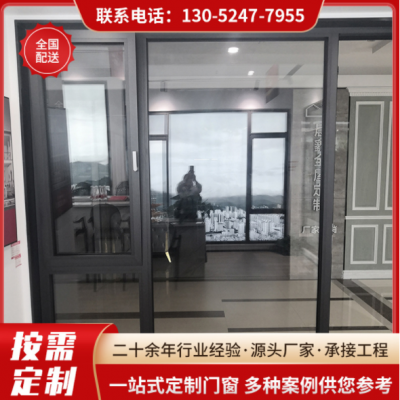 86雙內(nèi)開窗鋁合金全景窗隔音隔熱內(nèi)開窗戶封陽臺斷橋鋁系統(tǒng)門窗