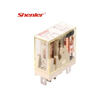 申樂RFT小型薄型中間繼電器dc24v一開一閉8a LED直流交流380V/12V