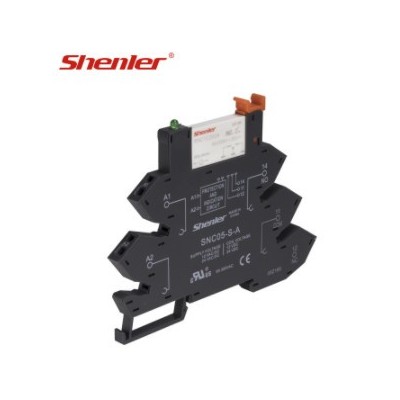 申樂中間繼電器1組常開dc24v 6a 薄型繼電器