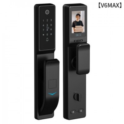 博克全自動指紋鎖智能門鎖可視貓眼電子密碼鎖家用防盜門鎖V6MAX