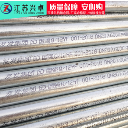 天津友發(fā)熱鍍鋅鋼管dn25大棚鋼管工程消防無(wú)縫管dn100圓管 鍍鋅管