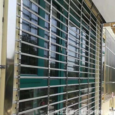 廠家定不銹鋼鏈條卷簾門 方管卷簾門 銀行卷簾門