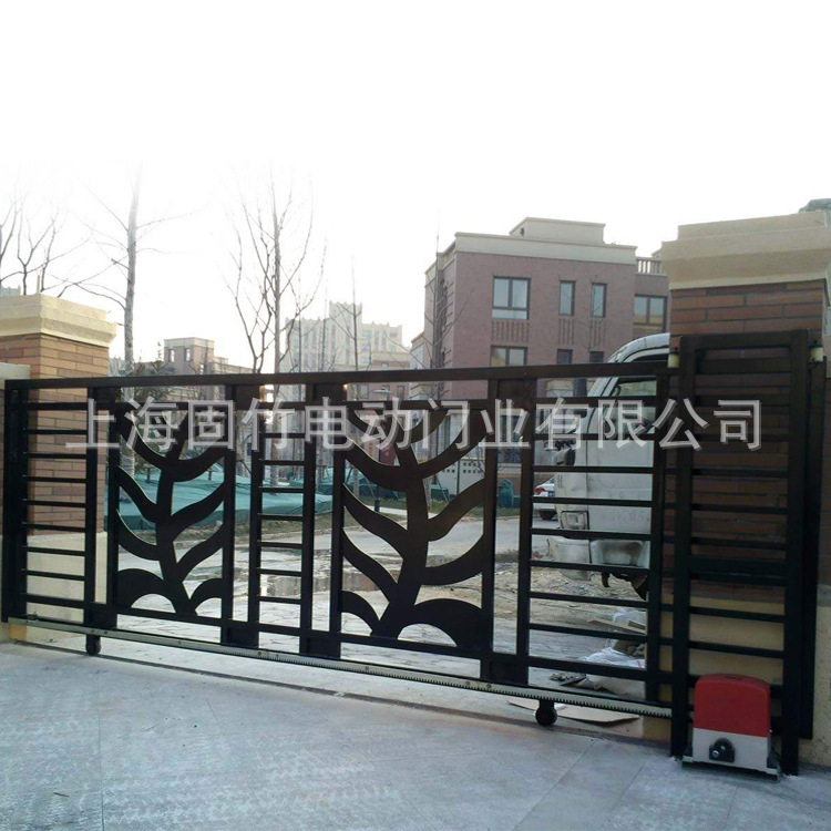 供應歐式鑄鐵電動平移門 工廠別墅花園庭院鍍鋅鐵藝 防盜平移門示例圖10