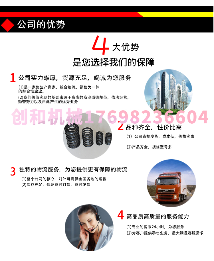 廠家供應(yīng)：高質(zhì)低價鄂氏破碎機(jī)專用彈簧 鋼絲彈簧 結(jié)實耐用壓縮簧示例圖14