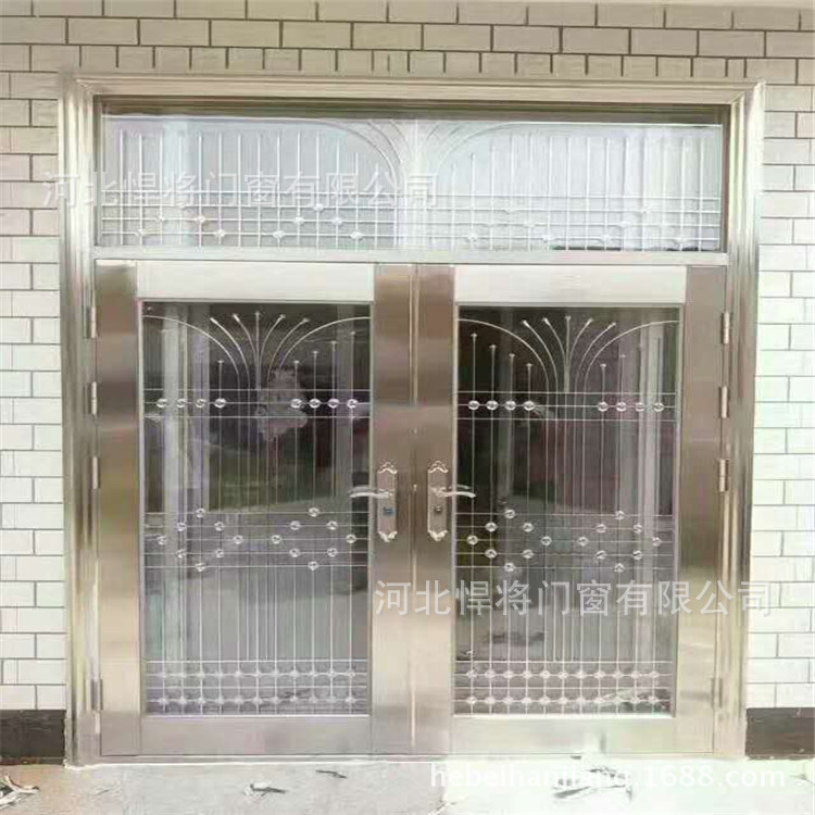 批發定制 加厚不銹鋼鍍銅仿銅門 防盜進戶門 自建房門專業生產示例圖4