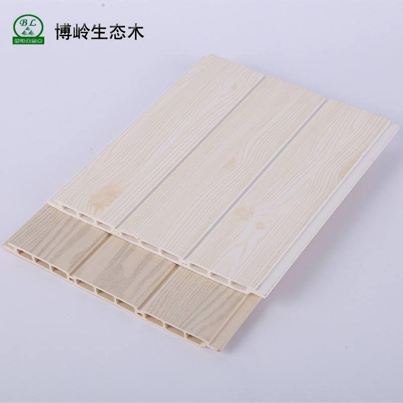 生態木墻板 150裝飾板 木紋轉印護墻板 防潮阻燃PVC木塑板 墻裙示例圖1