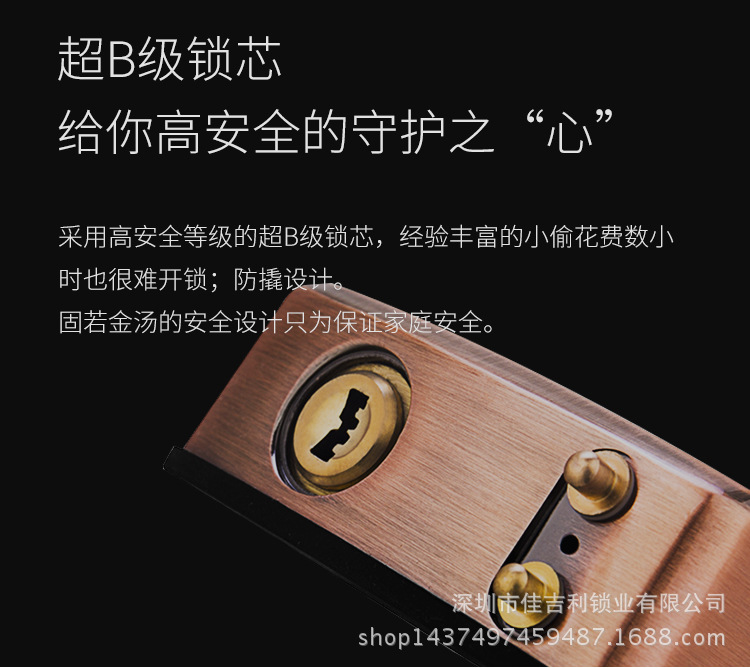 廠家直銷 指紋鎖 家用智能指紋鎖 量大可面談示例圖6