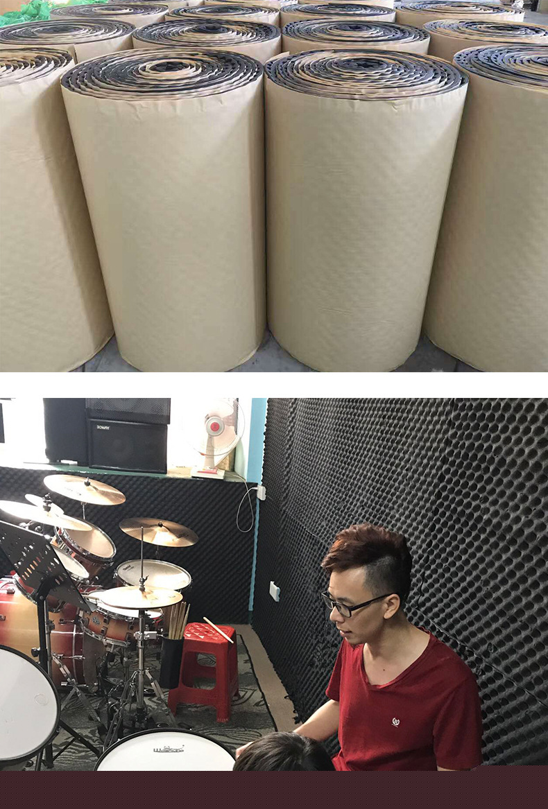 華美 橡塑雞蛋棉 隔音材料  防水防火防潮吸音橡塑波峰棉 批發示例圖16