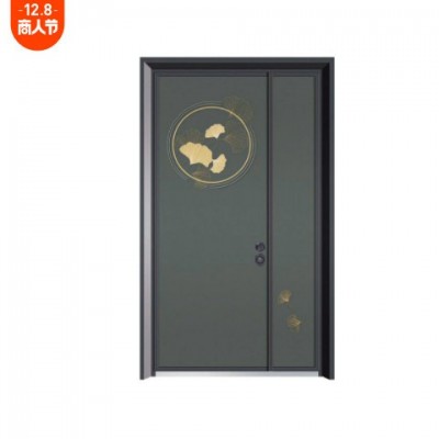 新中式不銹鋼子母門自建房家用防盜進戶門客廳入戶靜音通風 大門