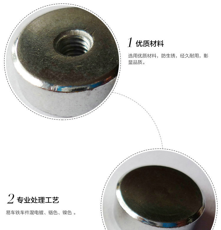 混電鍍鉻色五金配件 元餅螺母緊固件 掛板蓋形螺母螺釘裝飾帽示例圖16