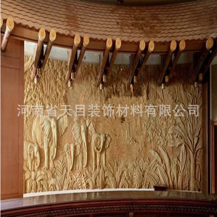 河南砂巖背景墻裝飾壁畫、人造砂巖、專業雕刻來圖訂做示例圖4