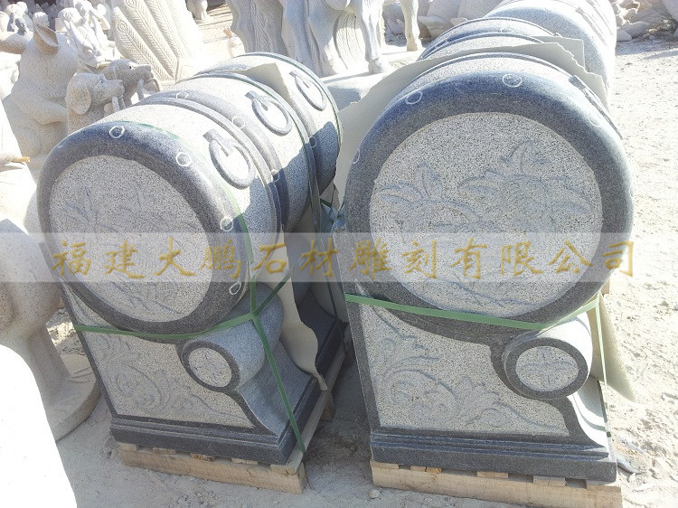 石雕門墩 抱鼓石漢白玉石鼓 庭院酒店門口裝飾門墩示例圖8