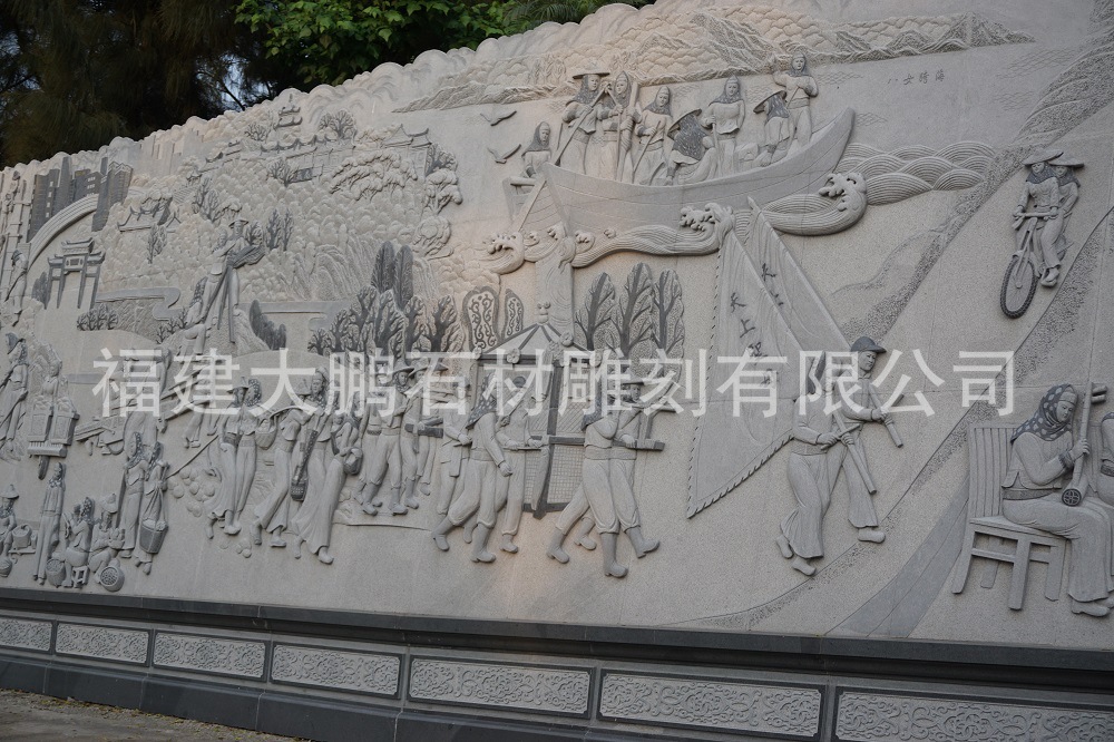 石雕浮雕 惠女浮雕壁畫(huà) 石雕浮雕壁畫(huà)雕刻可定制示例圖5