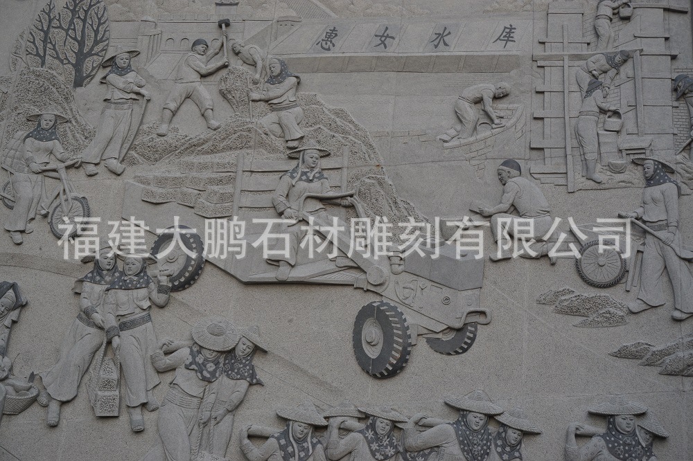 石雕浮雕 惠女浮雕壁畫(huà) 石雕浮雕壁畫(huà)雕刻可定制示例圖8