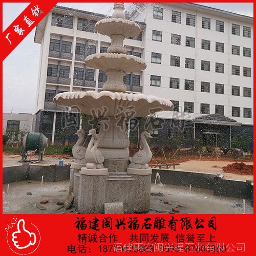 廠家直銷石雕噴泉 花崗巖大理石流水噴泉廣場雕塑