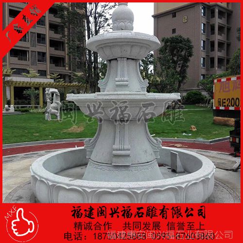 廠家直銷石雕噴泉 花崗巖大理石流水噴泉廣場雕塑