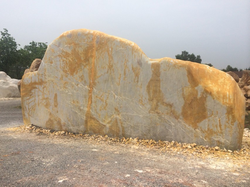 大型黃蠟石 刻字黃蠟石 公園置景標(biāo)語景觀石示例圖18