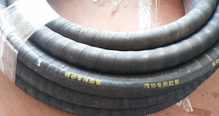 廠家直銷高耐磨噴砂管 夾布夾線噴砂管 船廠專用耐磨噴砂橡膠管示例圖3