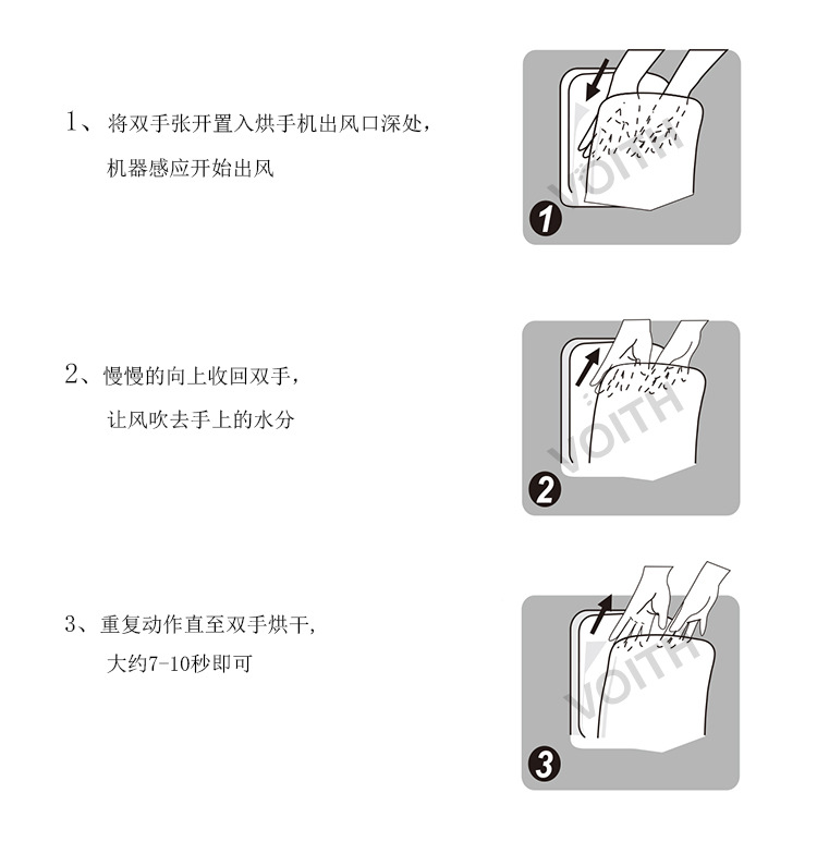 出口品質(zhì) 酒店機(jī)場餐館用帶LED燈感應(yīng)發(fā)藍(lán)光高速快干烘手器示例圖21