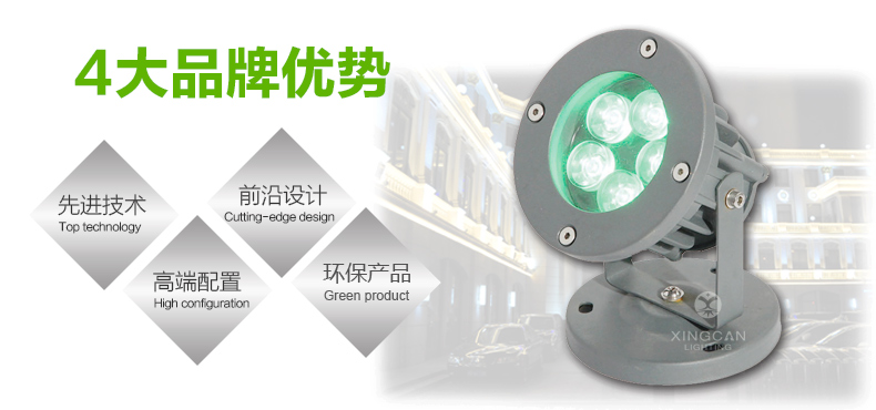 廠家供應LED投射燈 投光燈 戶外防水射燈 LED戶外投光燈 新款LED射燈示例圖3