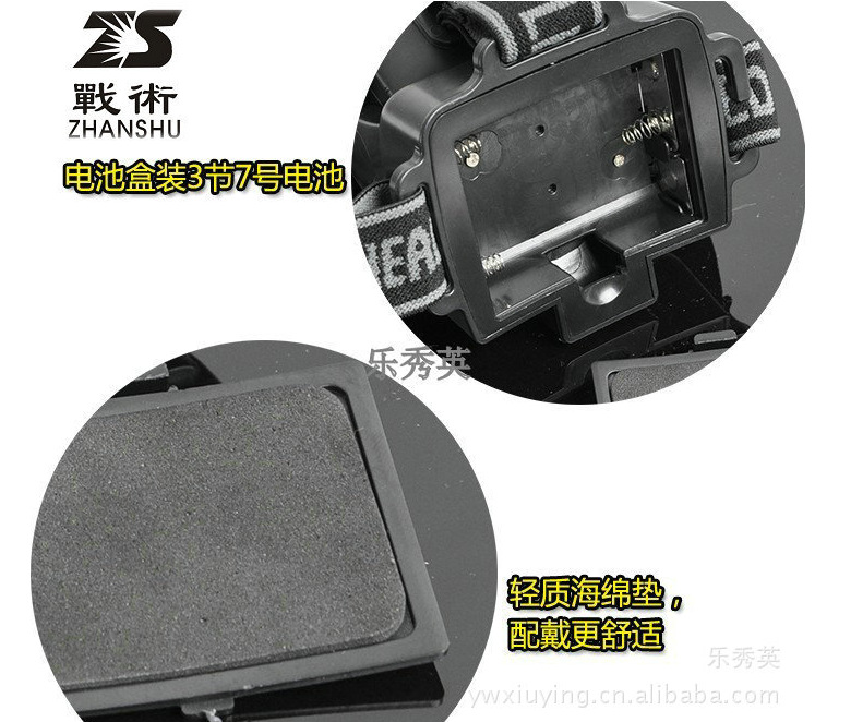 zs戰(zhàn)術頭燈 R4礦燈 537A登山戶外 釣魚燈 露營燈 新款廠家批發(fā)示例圖5