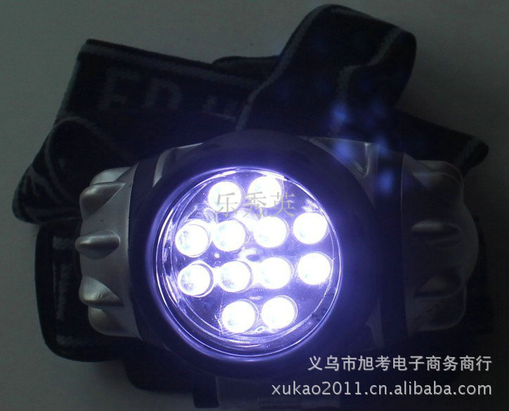 zs戰(zhàn)術(shù)頭燈 釣魚燈  礦燈 野營燈 12LED頭燈 戶外用品 廠家直銷示例圖6