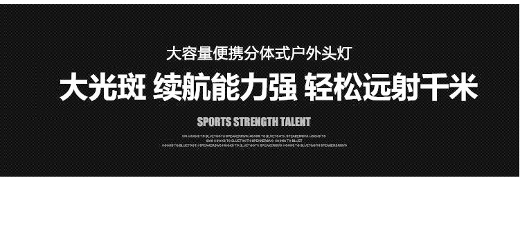 20W強(qiáng)光頭燈充電超亮戶外遠(yuǎn)射LED 頭掛光 洞口礦燈手電筒示例圖6